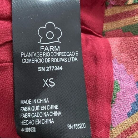 FARM Rio Odalyis Mini Skirt Red Motif Size XS NWT - Picture 9 of 11